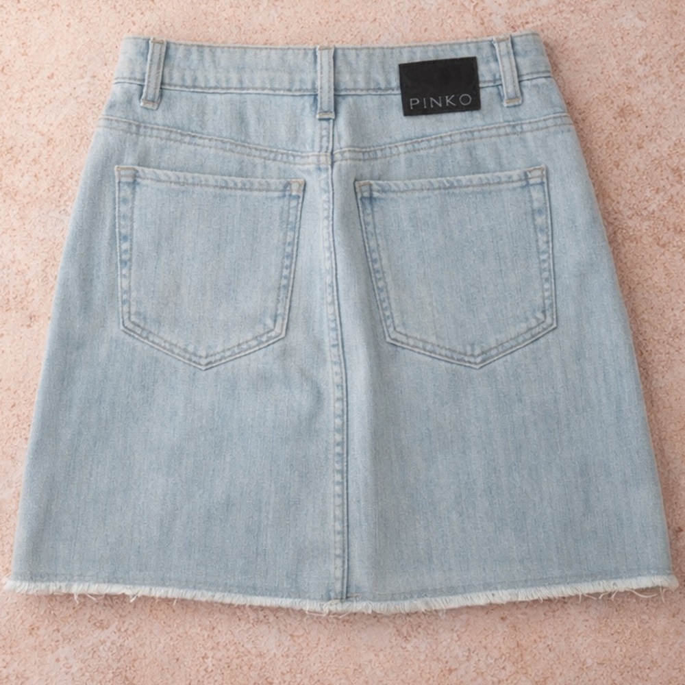 Pinko Sky Blue Denim light wash Mini Skirt